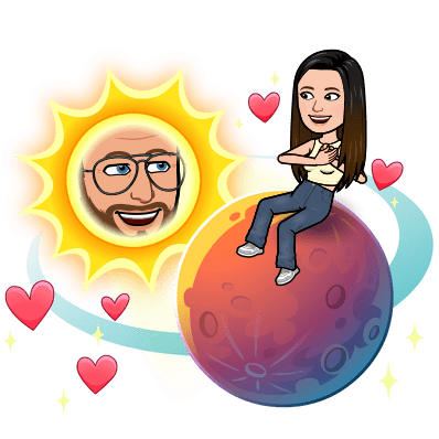 Mercury planet with red hearts representing Snapchat's closest friend